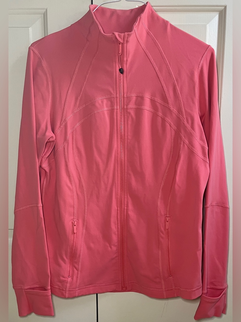 🍒LULULEMON sz 14 DEFINE Jacket RASPBERRY CREAM Peachy-Pink ~ YUMMY!